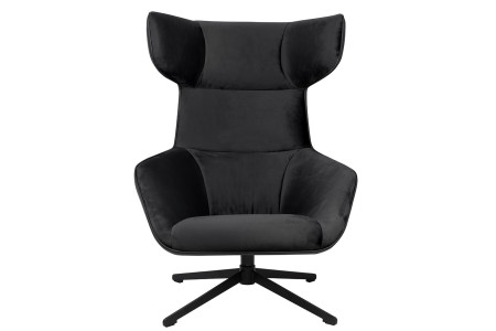 Fotel obrotowy VITA VELVET czarny PU 2