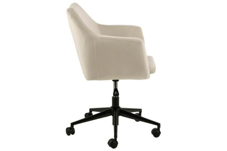 ACTONA fotel biurowy NORA beżowy - welur, metal 2