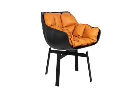 Krzesło obrotowe SHIBA brązowe / czarne