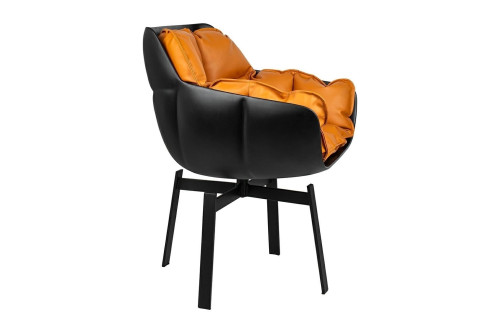 Krzesło obrotowe SHIBA brązowe / czarne