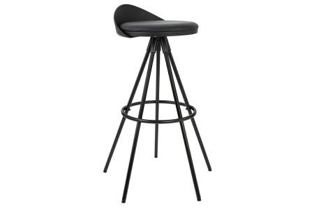 Krzesło barowe LANZA 76 czarne